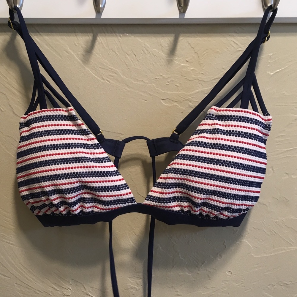 Xhilaration Red, White, and Blue Bikini Top